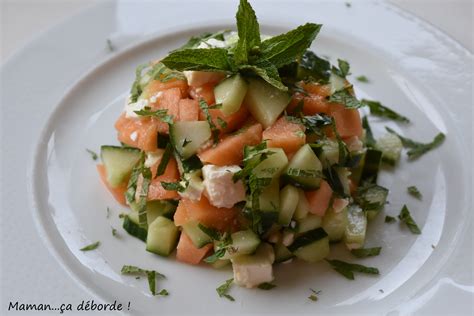 Tartare Melon Concombre Feta Et Menthe Maman A D Borde