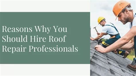 Ppt Reasons Why You Should Hire Roof Repair Professionals Powerpoint