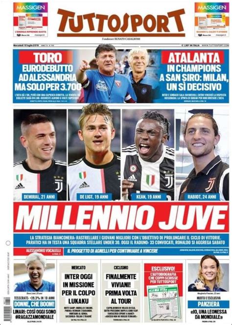 Tuttosport Italia Miércoles 10 De Julio De 2019 Infobae