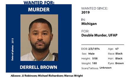 Double Murder Suspect Possibly Spotted In Dayton Us Marshals Offering