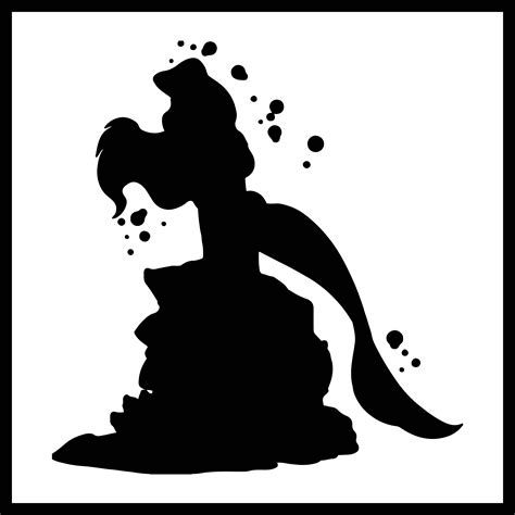 The Little Mermaid Silhouette 10 Free Pdf Printables Printablee