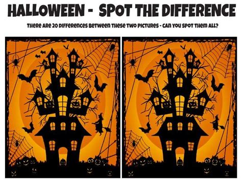 HALLOWEEN Spot The Difference Answers Teaching Resources