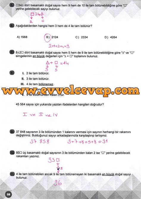 S N F Matematik Meb Yay Nlar Ders Kitab Cevaplar Sayfa Ders