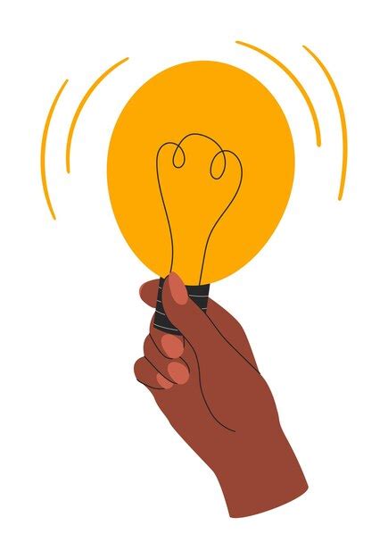 Premium Vector Creative Idea Concept Hand Holding Light Bulb Vector