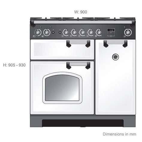 Cla90dffblch 90cm Freestanding Dual Fuel Ovenstove Black Spartan