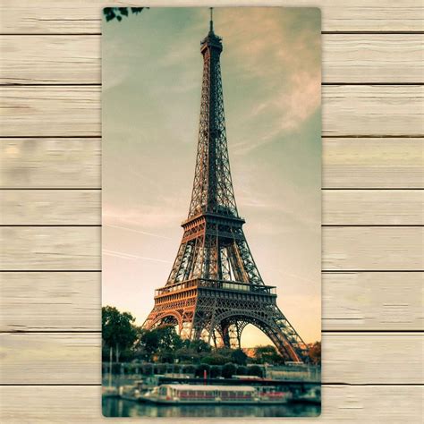 ZKGK Paris Eiffel Tower Hand Towel Bath Towels Beach Towel For Home