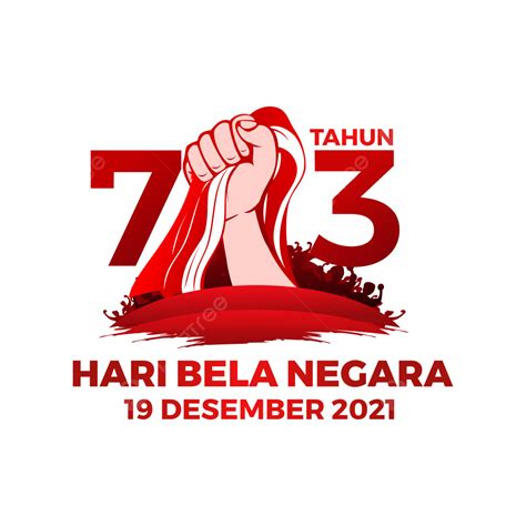 Logo Bela Negara Ke Tahun Dengan Bendera Indonesia Vektor Logo The