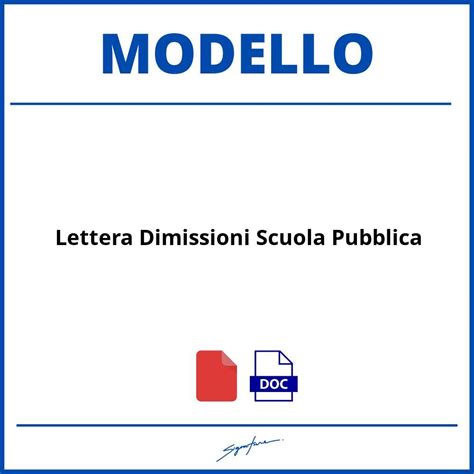 Modello Lettera Di Dimissioni Volontarie