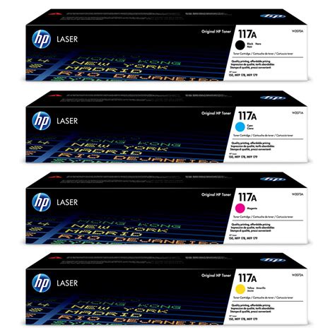 HP 117A Toner Cartridge Value Pack CMY 700 Pages K 1K Pages