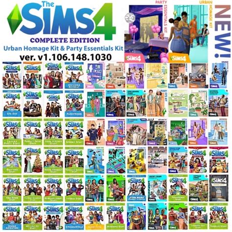 [pc] The Sims 4 Complete Edition Urban Homage And Party Essentials Kit V1