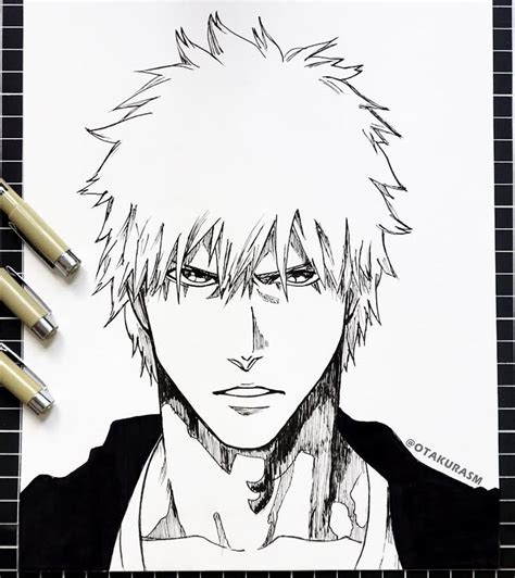 How To Draw Kurosaki Ichigo Easy Bleach Step By Step Manga Style