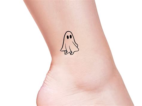 Ghost Temporary Tattoo Small Ghost Ankle Tattoo Etsy Australia