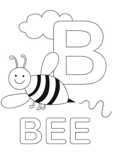 Letter B Coloring Sheet Free Printable