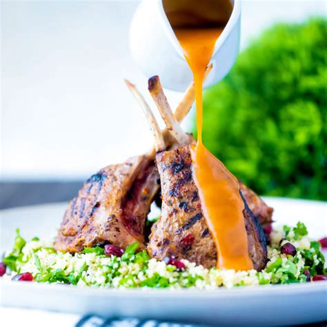 Harissa Lamb Chops With A Spicy Sauce Krumpli