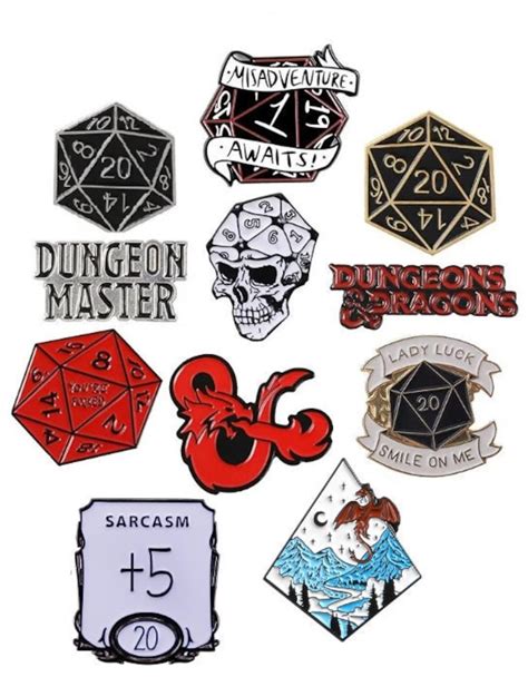 Dnd Enamel Pins 12 Styles Available Dungeons And Dragons Roleplaying