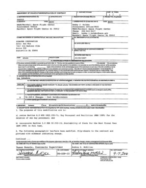 Fillable Online Foia Msfc Nasa ENDMENT PF SOJCI J ArIO Foia Msfc