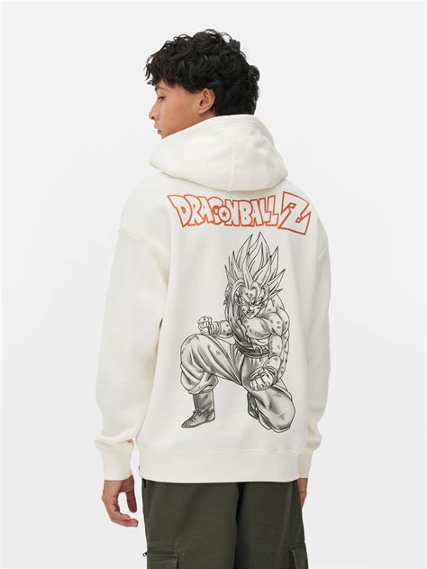 Sweat à capuche Dragon Ball Z Super Saiyan Goku Écru Homme Primark