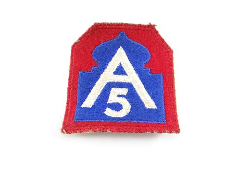 US Army WWII 5th Army A5 Division Unit Military Uniform Patch ...