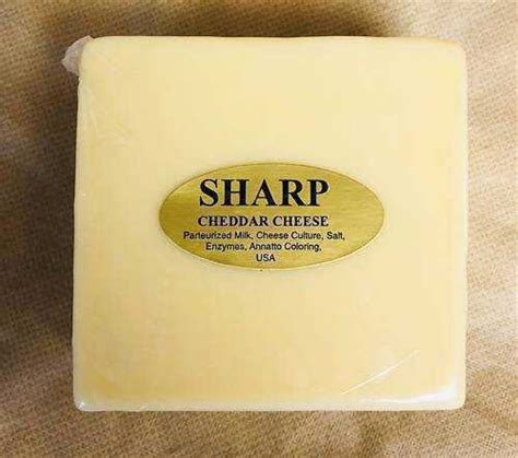 Sharp White Cheddar Cheese - 1 lb. - Cheddar Cheese - Arena Cheese