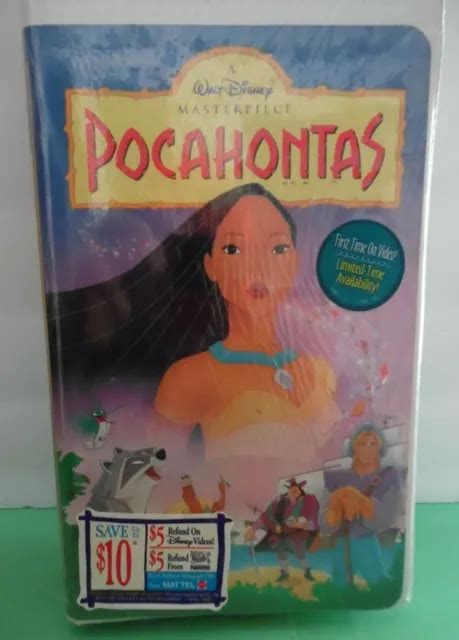 Pocahontas Walt Disney 1996 Masterpiece Vintage Vhs Tape Factory Sealed