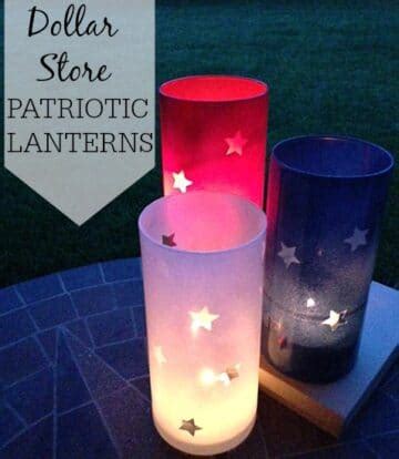 Dollar Store Patriotic Lanterns Frugally Blonde