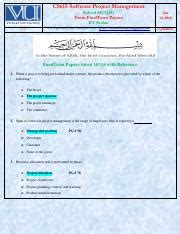 CS615 FinalTerm MCQs With Reference Solved By Arslan 1 Pdf CS615