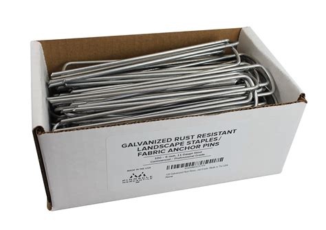 100 Galvanized Garden Landscape Staples Fabric Anchor Pins Anti Rust 6