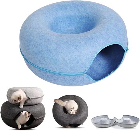 KCVCAO Cat Tunnel Bed Cat Tunnel Nest Peekaboo Cat Cave Cat Caves For