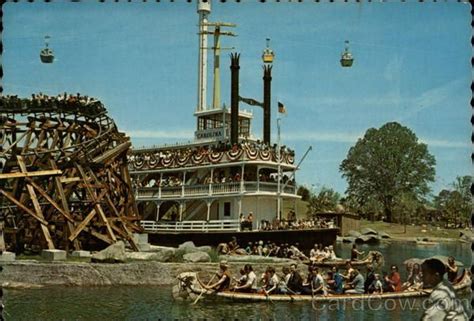 Carowinds Vintage Postcard Vintage Postcard Theme Park Back In The Day