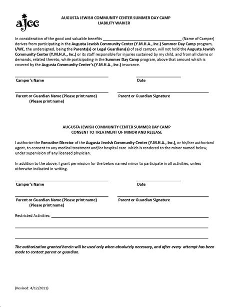 Liability Waiver Template - Free Printable Documents