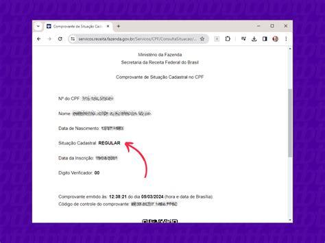 Como Consultar O Cpf Para Emitir O Comprovante De Situação Cadastral