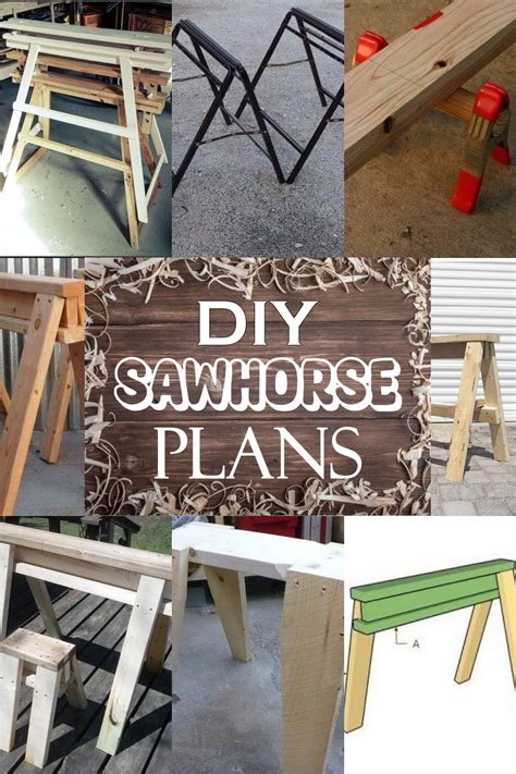 25 DIY Sawhorse Plans For Your Workshop - DIYnCrafty