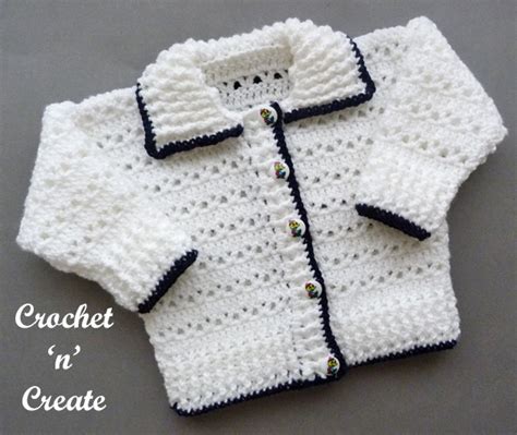 Crochet Baby Sweater Set Free Crochet Pattern On Crochet N Create