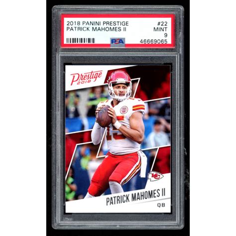 Patrick Mahomes II 2018 Prestige 22 PSA 9 Pristine Auction