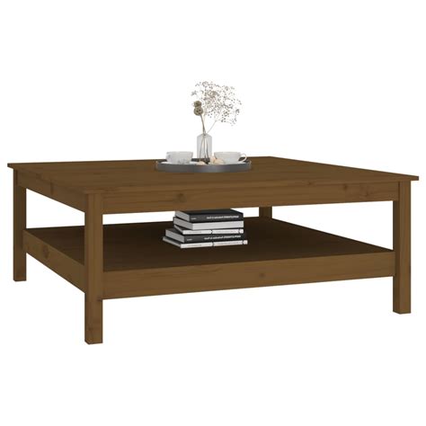 Ledivil Table Basse Marron Miel X X Cm Bois Massif De Pin Hb A