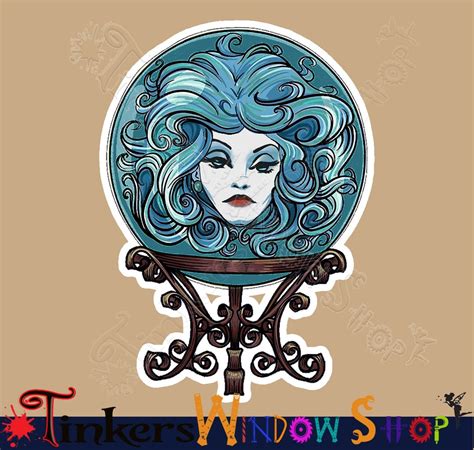 The Haunted Mansion Madame Leota Crystal Ball Or Tombstone Magnet For Disney Cruise Etsy