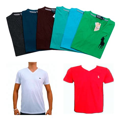 Kit 15 Camisa Camiseta Masculina De Marca Gola V Top Revenda R 146