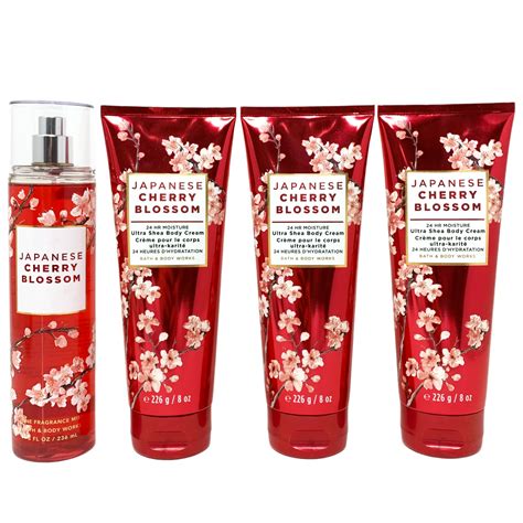 Bath And Body Works Japanese Cherry Blossom Piece Gift Set Includes