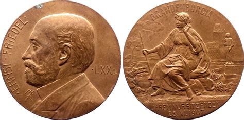 Personenmedaillen Bronzemedaille Friedel Ernst Berlin