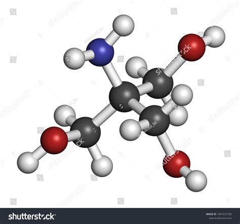 Tris Buffering Agent Molecule Known Tromethamine Stock Illustration