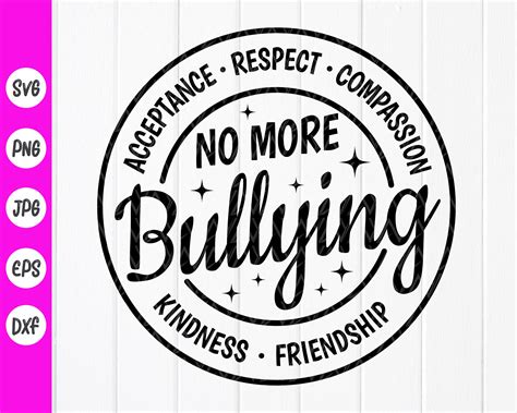 No More Bullying SVG Stop Bullying Svg Anti Bully Svg Bully Etsy