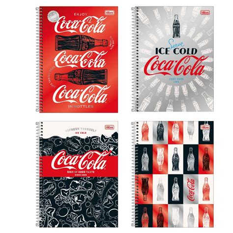 Caderno Universit Rio Connect Capa Dura Coca Cola Folhas Tilibra