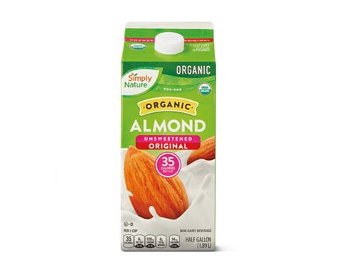 Unsweetened Almondmilk Simply Nature Aldi Us