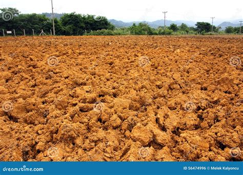 Ploughed Red Clay Soil Agriculture Fields Stock Photo Image Of