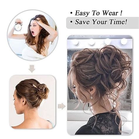 Chignon Disordinato Pezzo Di Capelli Disordinato Chignon Scrunchies Per