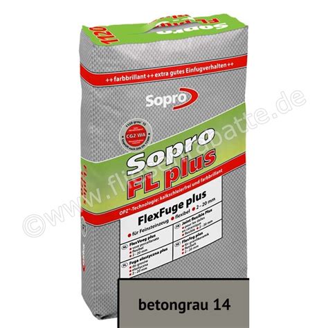 Sopro Bauchemie FL plus Fugenmörtel betongrau 14 1121 15