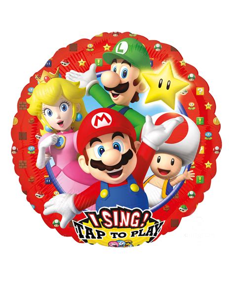 Palloncino Alluminio Musicale Super Mario Bros Su VegaooParty Negozio