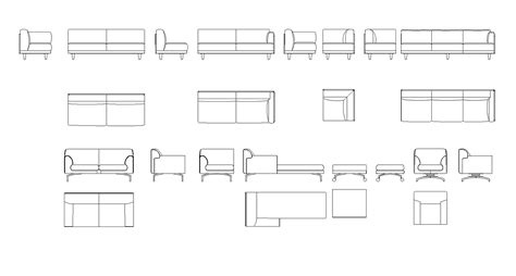 Library Of Sofa Plan Detail Dwg Cadbull