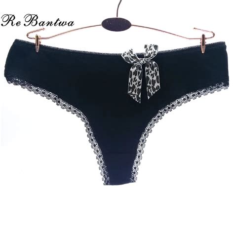 Rebantwa 5pcs Lot Women Sexy Thongs Underwear Cotton G Strings Ladies