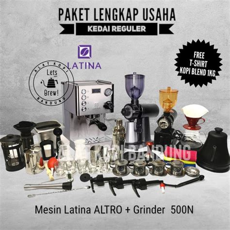 Jual PAKET LENGKAP USAHA KEDAI KOPI MESIN LATINA ALTRO 2 GRINDER B